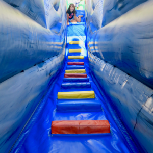 Arty photo of the slide steps in Newquay.