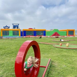 Pretty loopy at Body Bounce bouncy castle fun park and crazy golf course.